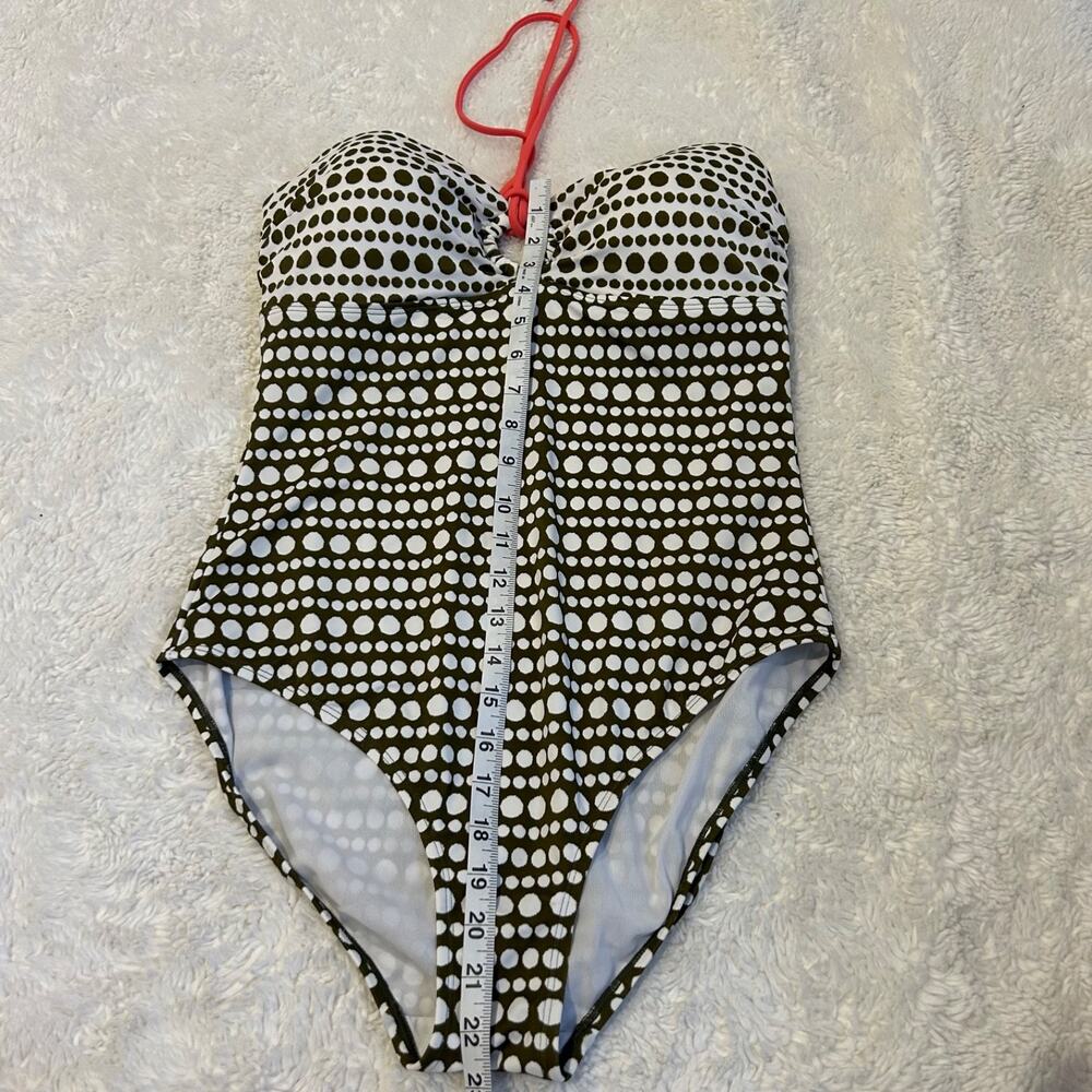 Boden Women’s Sz 12 One Piece Swimsuit Polka Dot Multicolor Preppy Summer Resort - Picture 3 of 7